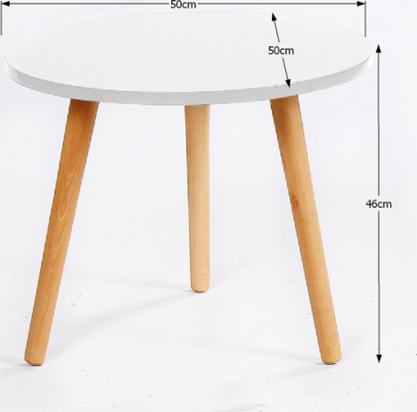 Příruční stolek, bílá / natural, Bazzy 2