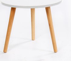 Příruční stolek, bíla / natural, Bazzy 3