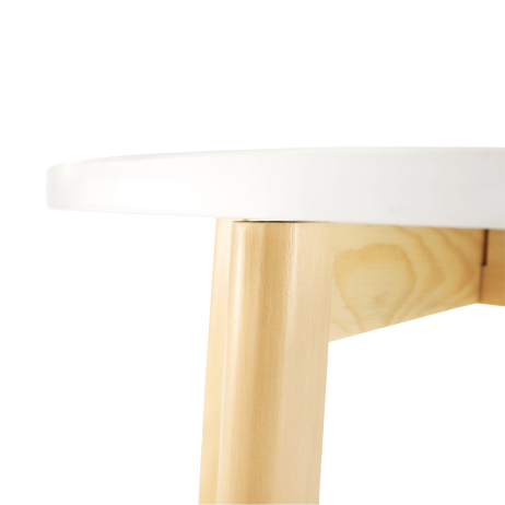 Příruční stolek KASE, bílá/přírodní