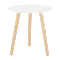 Příruční stolek PAMINO, bílá / přírodní