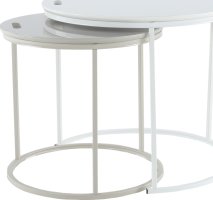 Příruční stolek, bílá / šedá, NERIMAN 2v1