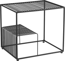 Příruční stolek, černá/kov, WILOV