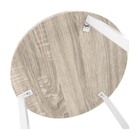 Příruční stolek CELINI, přírodní / bílá