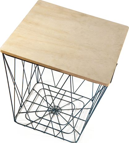 Příruční stolek AZURO, přírodní/černá
