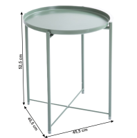 Příruční stolek TRIDER, zelená