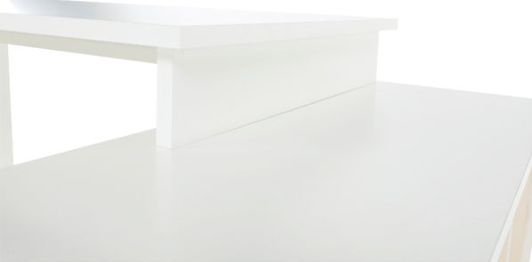 Psací stůl DALTON 2 NEW VE 02, bílá / šedá
