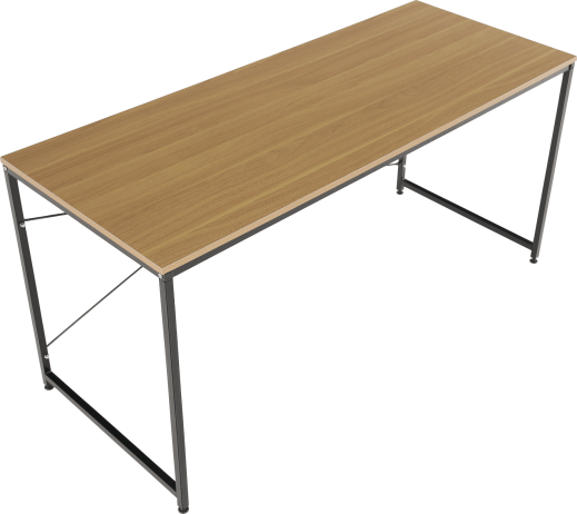 Psací stůl, dub / černá, 150x60 cm, MELLORA