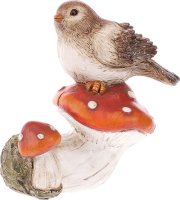 Ptáček ALA278-OR sedící na oranžové houbě