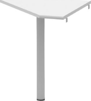 Rohový stolek, bílá / kov, JOHAN NEW 06