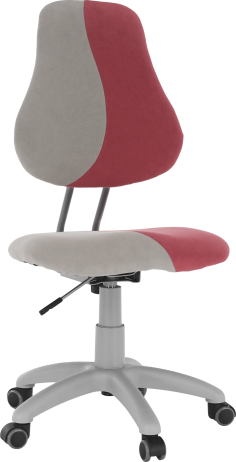 Rostoucí otočná židle RAIDON, šedá/růžová