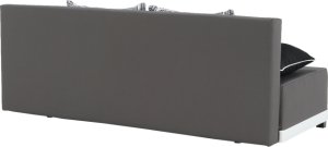 Rozkládací pohovka ROKAR s úložným prostorem, látka černá / šedá