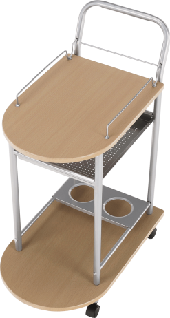 Servírovací stolek, buk/stříbrný, LIMA