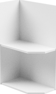 Spodní skříňka, bílá, levá, AURORA D25PZ