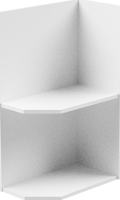 Spodní skříňka, bílá, pravá, AURORA D25PZ