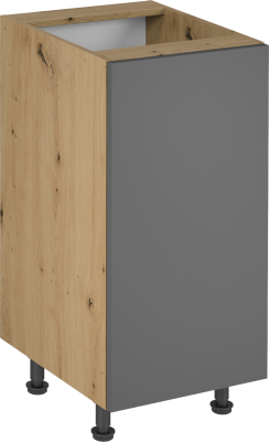 Spodní skříňka, dub artisan/šedý mat, levá, LANGEN D40