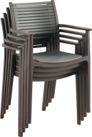 Stohovatelná židle HERTA hnědá/šedá