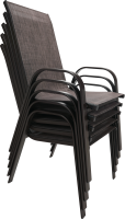 Stohovatelná židle ALDERA, hnědý melír/hnědá