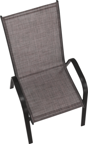 Stohovatelná židle ALDERA, hnědý melír/hnědá