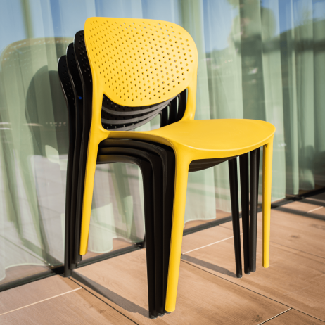 Stohovatelná židle FEDRA new žlutá