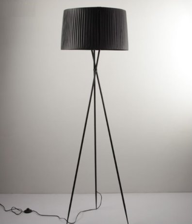 Stojací lampa CINDA TYP 9, kovový / černý odstín