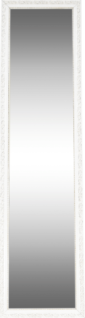 Stojanové zrcadlo LAVAL, bílá/bílo zlatý ornament