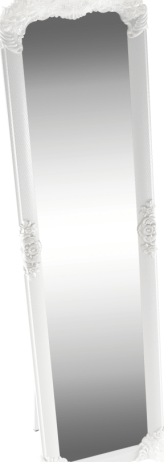 Stojanové zrcadlo CASIUS, bílá / stříbrná