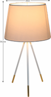 Bílá stolní lampa JADE Typ 5