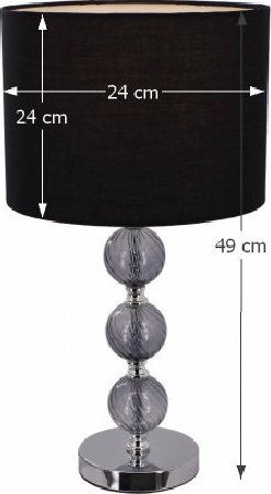 Stolní lampa JADE Typ 7, černá