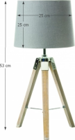 Šedá stolní lampa JADE Typ 2