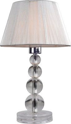 Stolní lampa CINDA Typ 14, stříbrný kov/akryl
