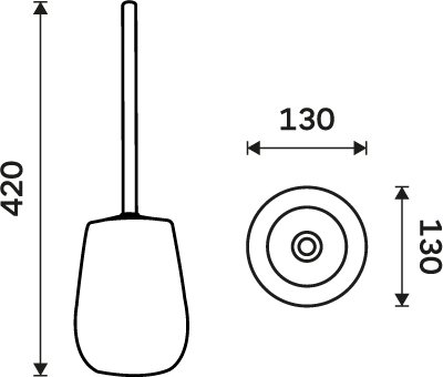 Toaletní WC kartáč Tabo TA 3194-04