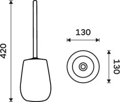 Toaletní WC kartáč Tabo TA 3194-07