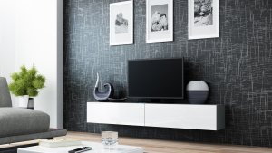 TV skříňka Vigo 180 černá/černý lesk