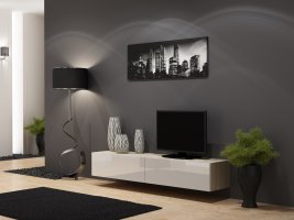 TV skříňka Vigo 180 černá/černý lesk
