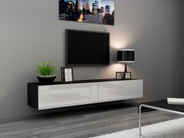 TV skříňka Vigo 180 černá/černý lesk