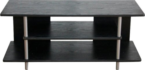 TV stolek QUIDO, dřevo černé/kov stříbrný