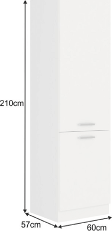 Vysoká skříňka, bílá, SPLIT 60 DK-210 2F