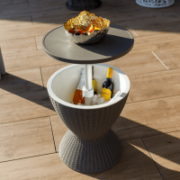 Zahradní chladící stolek FABIR, šedá