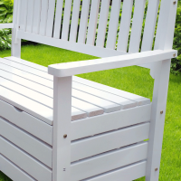 Zahradní lavička, bílá, 124cm, DILKA