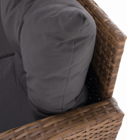Zahradní ratanový set SAGIR, šedohnědá/světle hnědá