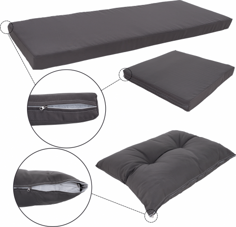 Zahradní ratanový set SAGIR, šedohnědá/světle hnědá