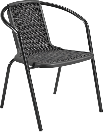 Zahradní stohovatelná židle FRENY černá.