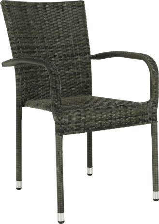 Zahradní stohovatelná židle, šedá, VIPANA NEW