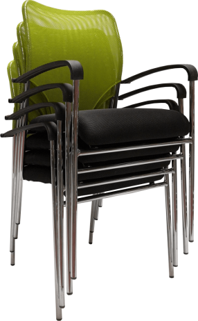 Zasedací židle, zelená/černá, UMUT