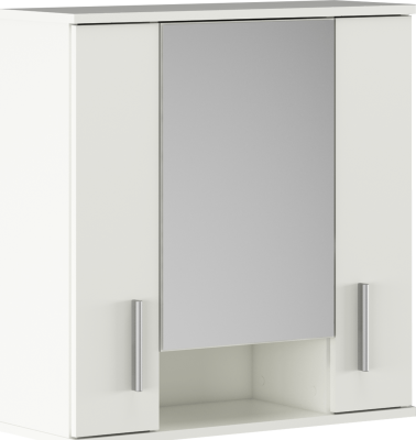 Závěsná skříňka se zrcadlem LESSY NEW 01 bílá