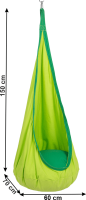 Závěsné houpací křeslo SIESTA TYP 1, zelená