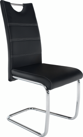 Židle ABIRA New, černá / světlé šití