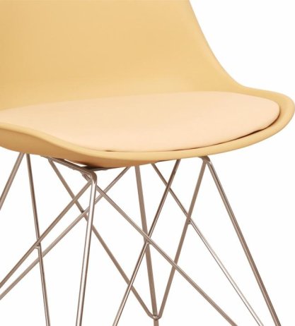 Designová židle METAL, capuccino vanilková