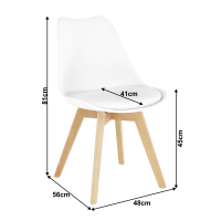 Židle BALI 2 NEW, bílá / buk