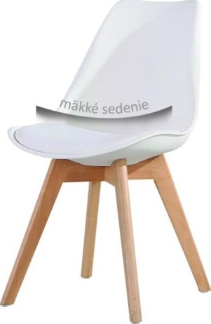 Designová židle BALI, bílá/buk